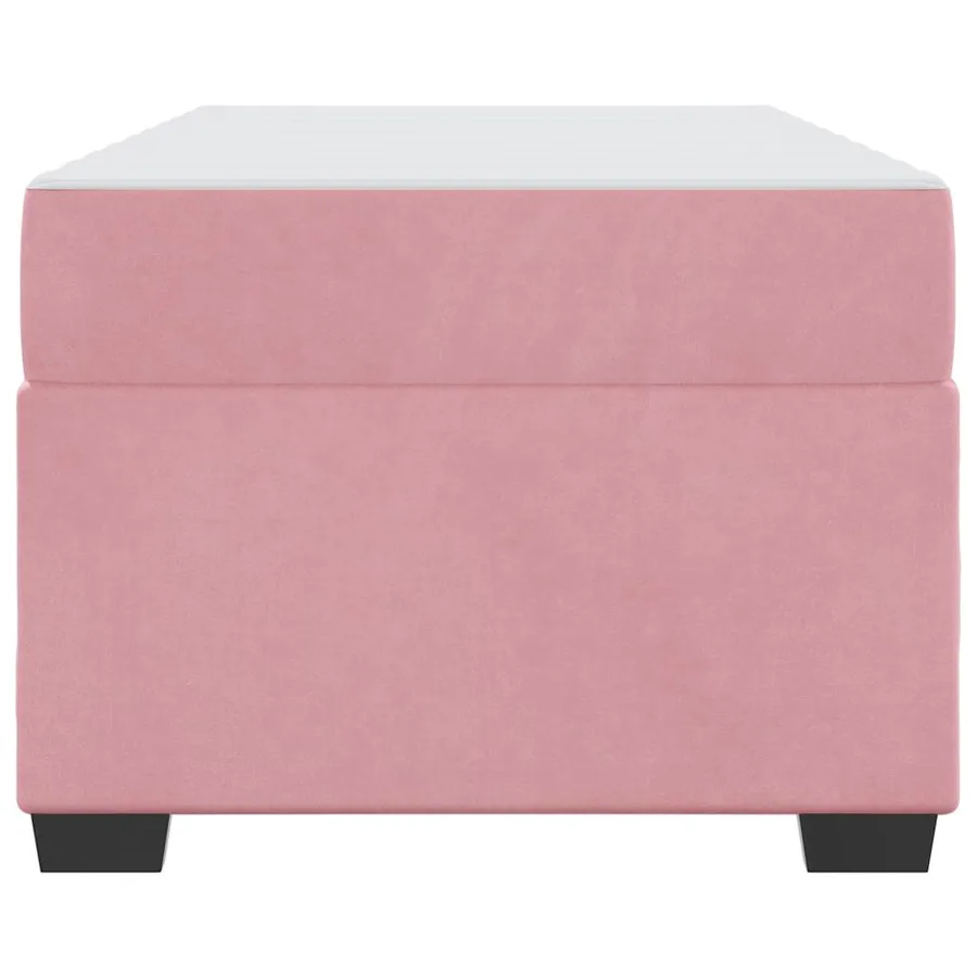 Cadre de lit avec matelas Rose 80 x 200 cm tissu - 5