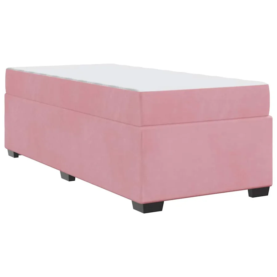 Cadre de lit avec matelas Rose 80 x 200 cm tissu - 7