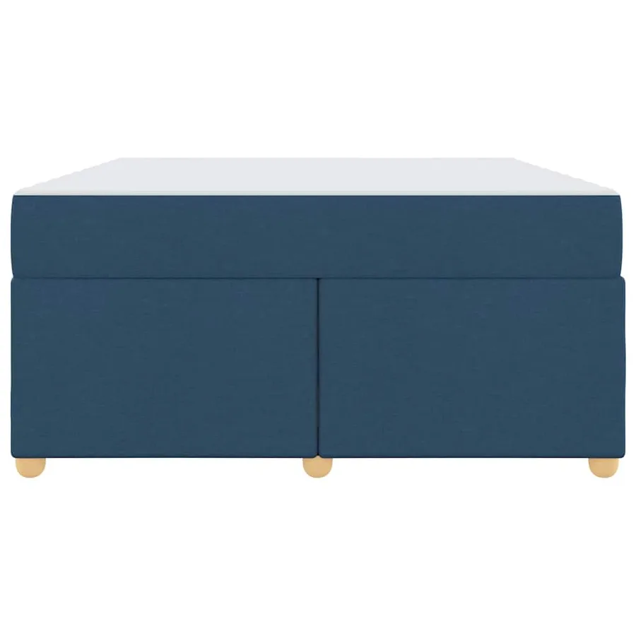 Cadre de lit avec matelas Bleu 140 x 200 cm tissu - 5
