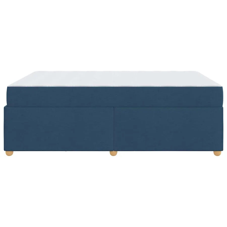 Cadre de lit avec matelas Bleu 140 x 200 cm tissu - 6