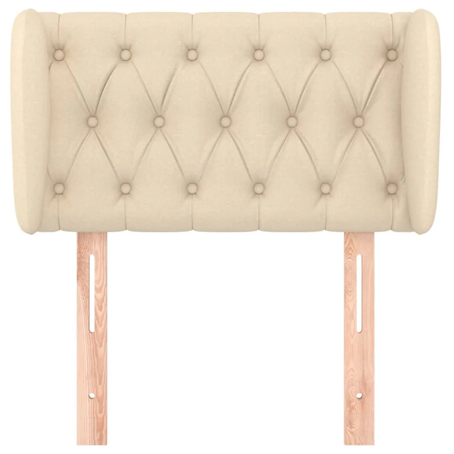 Tête de lit avec oreilles Crème 83x23x78/88 cm Tissu - 3