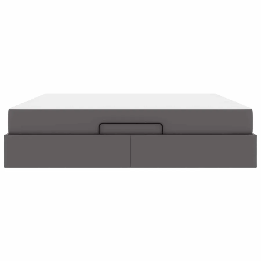 Cadre de lit avec matelas Autre 2 pcs Gris PVC - 7