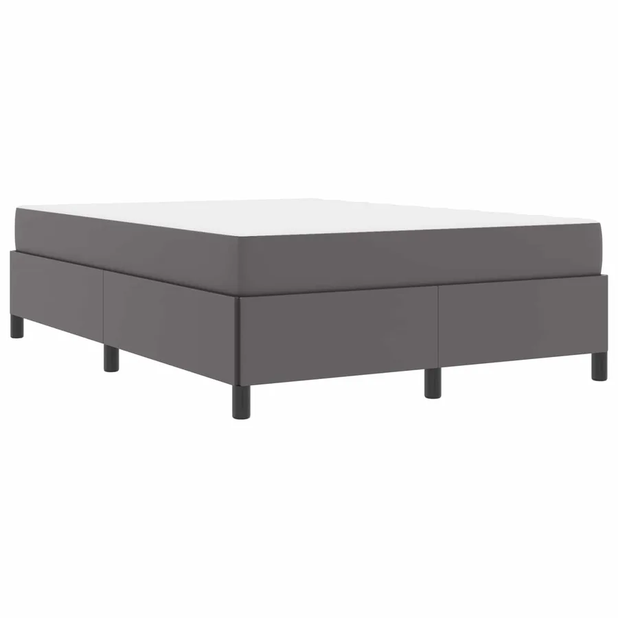 Cadre de lit avec matelas Gris 140 x 200 cm tissu - 4