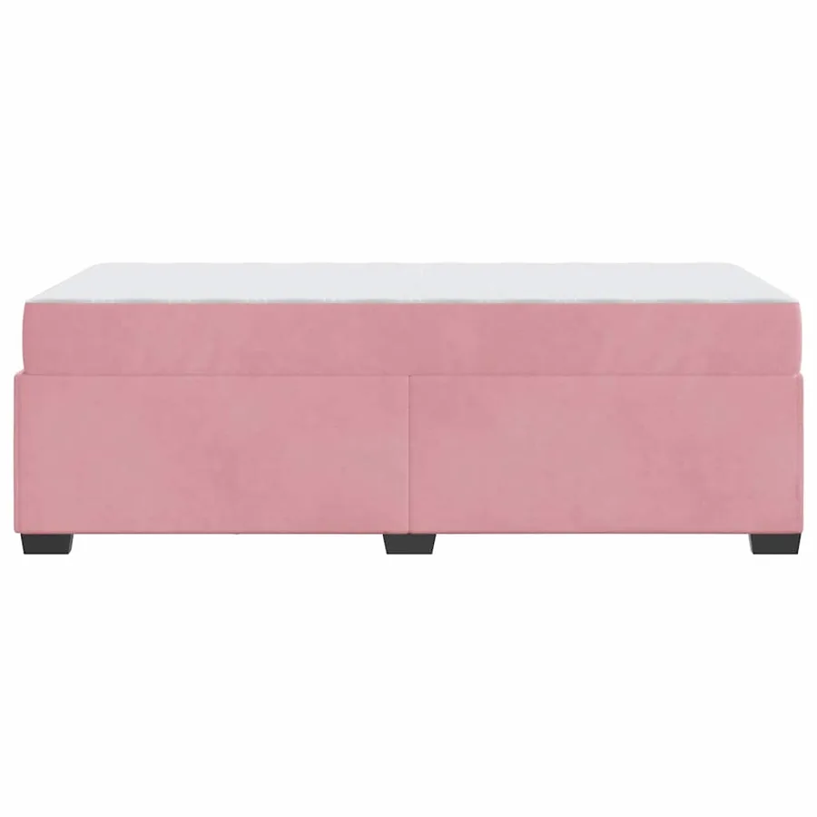 Cadre de lit avec matelas Rose 90 x 200 cm tissu - 6