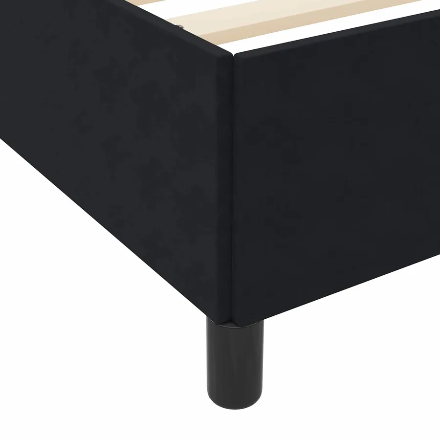 Cadre de lit avec matelas Noir 80 x 200 cm tissu - 10
