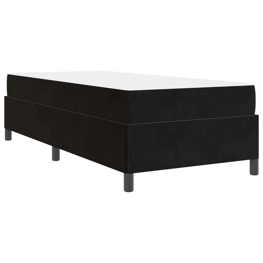 Cadre de lit avec matelas Noir 80 x 200 cm tissu - 9