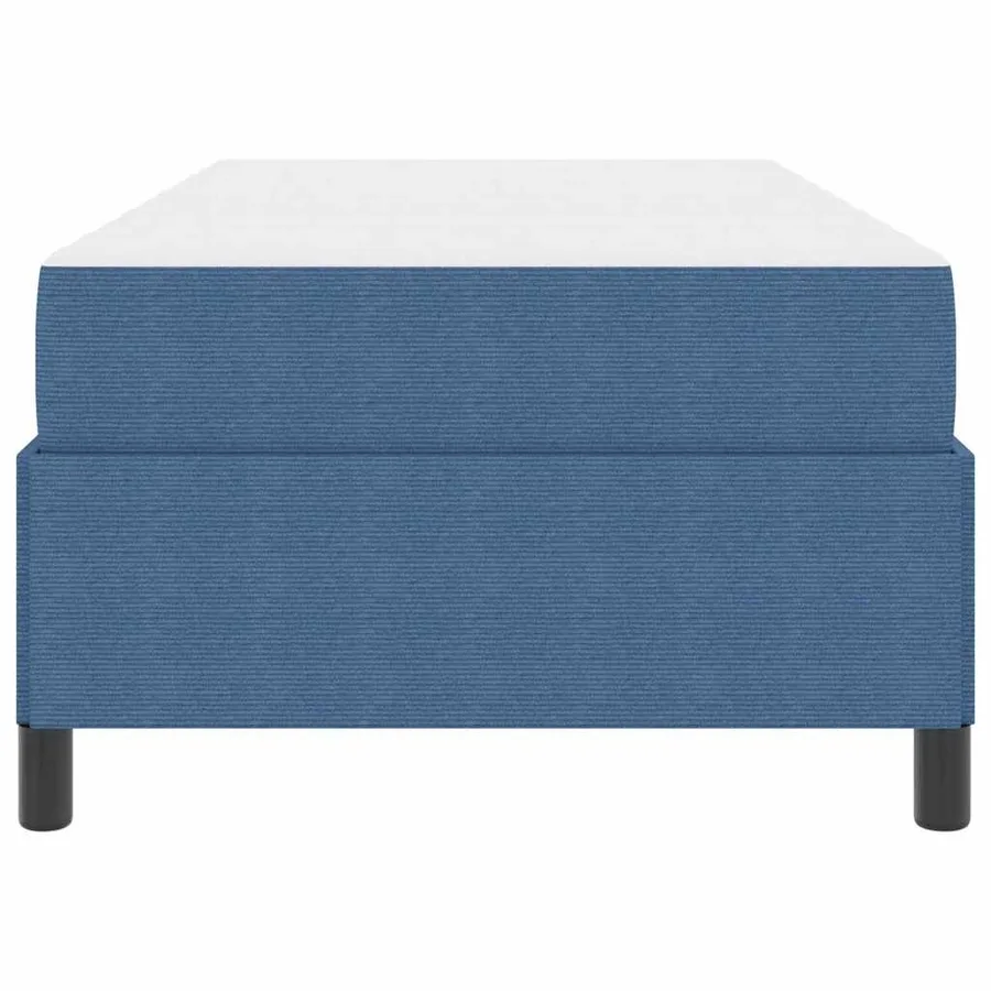 Cadre de lit avec matelas Bleu 80 x 200 cm tissu - 5