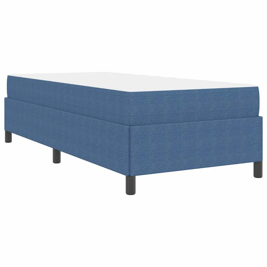 Cadre de lit avec matelas Bleu 80 x 200 cm tissu - 7