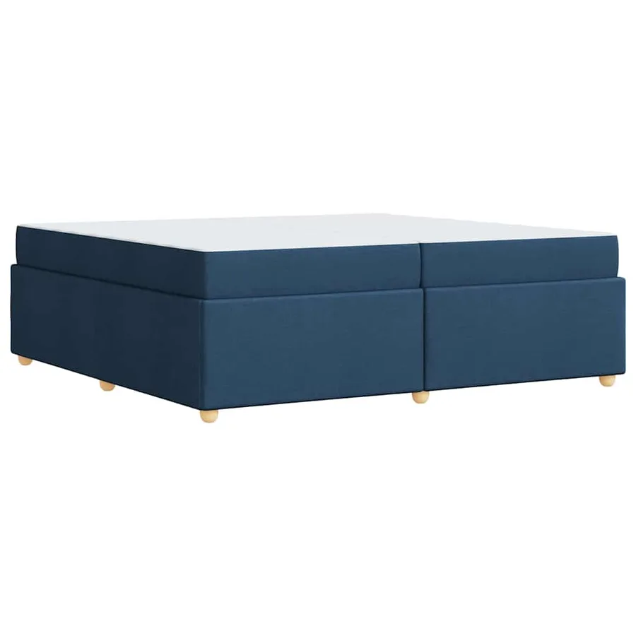 Cadre de lit avec matelas Bleu 200 x 200 cm tissu - 7