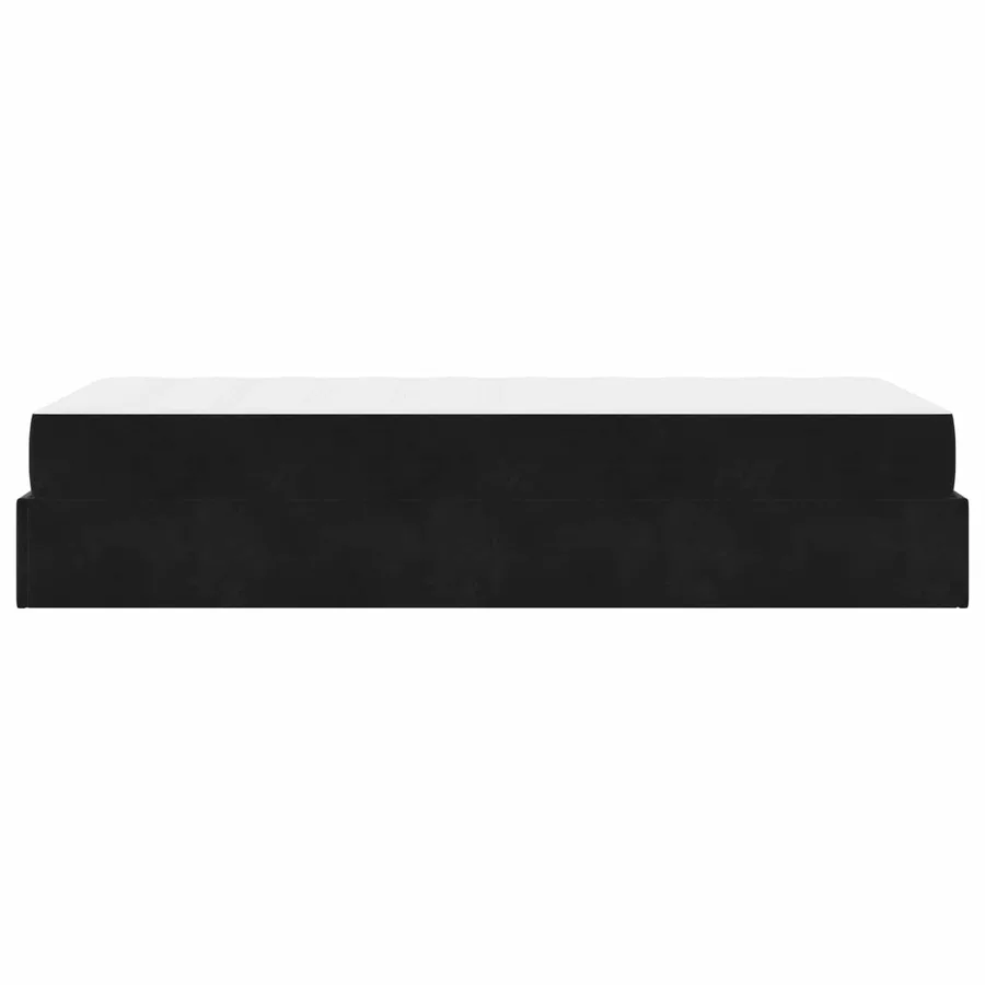 Cadre de lit avec matelas 2 pcs Noir Velours - 7