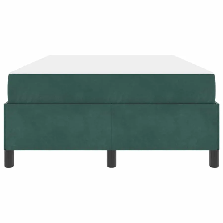 Cadre de lit avec matelas Vert foncé 120 x 190 cm tissu - 5