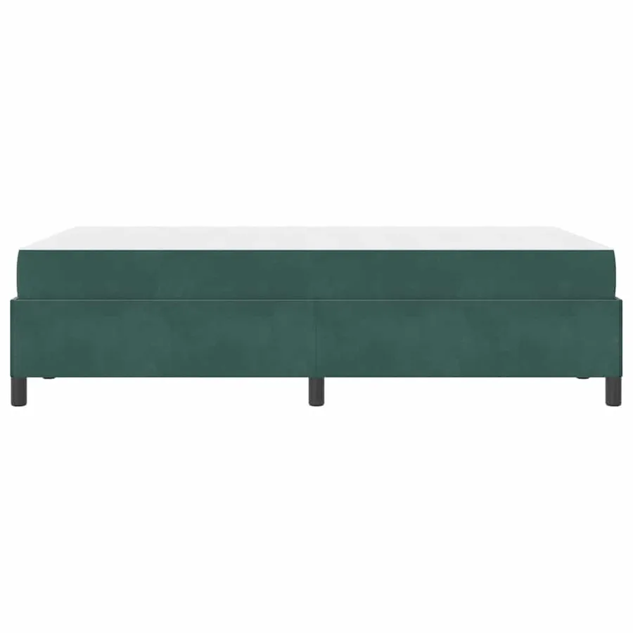 Cadre de lit avec matelas Vert foncé 120 x 190 cm tissu - 6