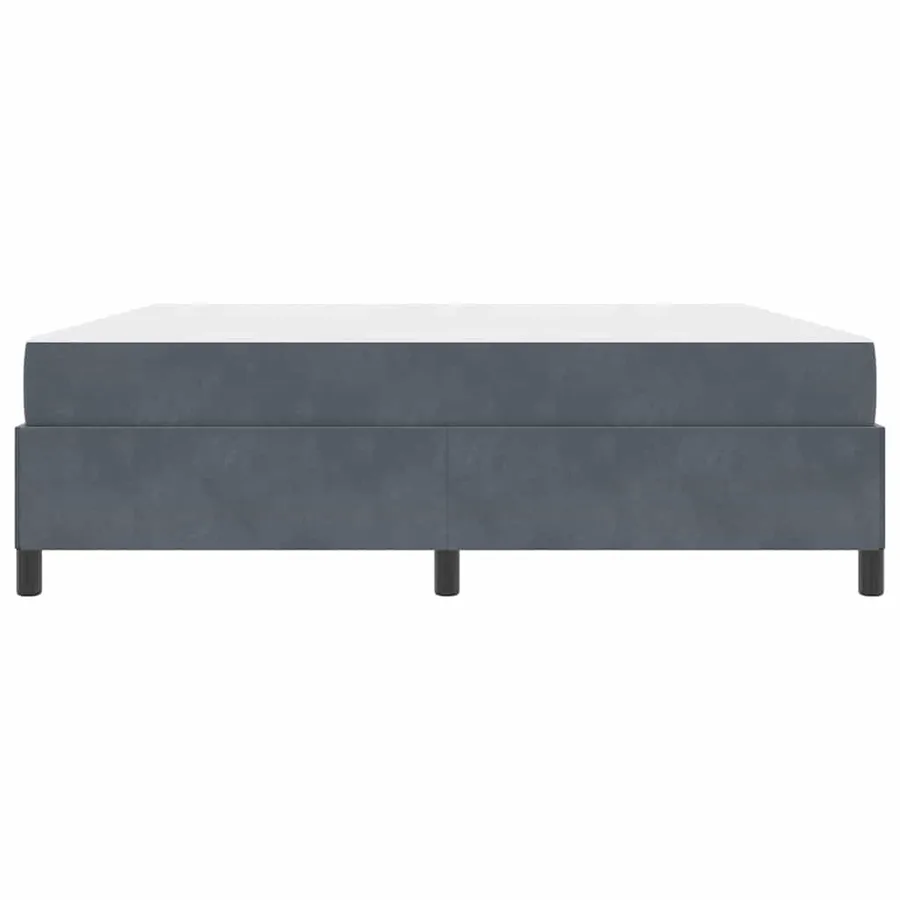 Cadre de lit avec matelas Gris foncé 180 x 200 cm tissu - 7