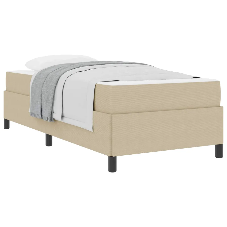 Cadre de lit avec matelas Gris Vert Clair 100 x 200 cm tissu - 2