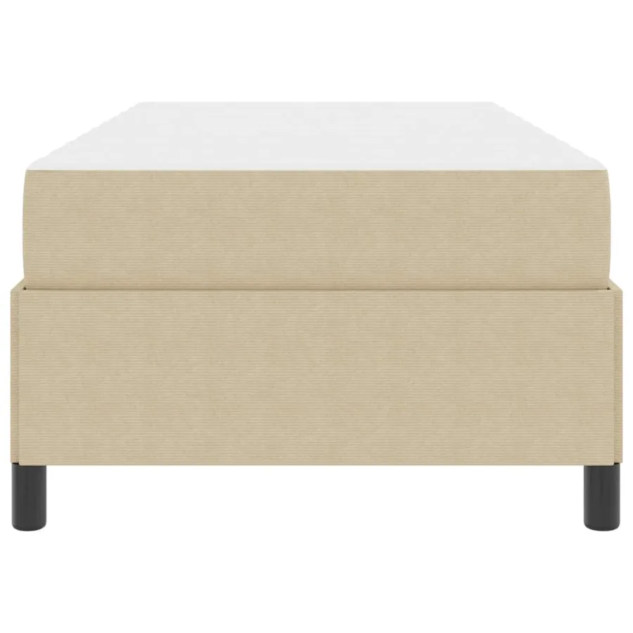 Cadre de lit avec matelas Gris Vert Clair 100 x 200 cm tissu - 5