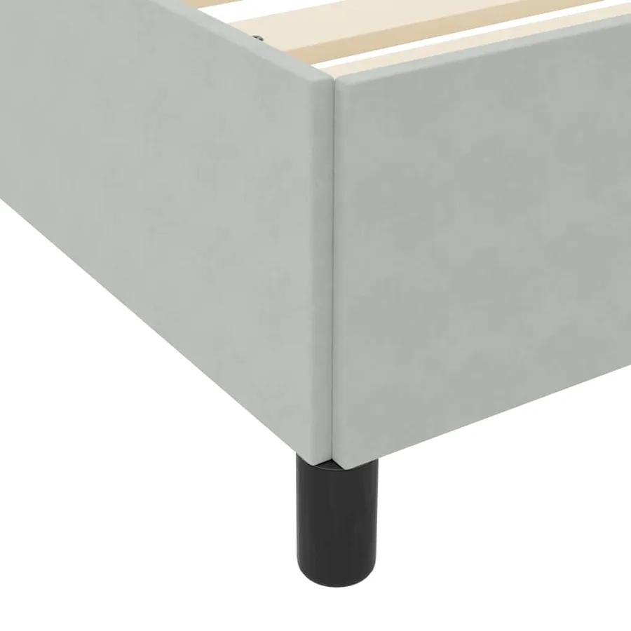 Cadre de lit avec matelas Gris clair 140 x 200 cm tissu - 8