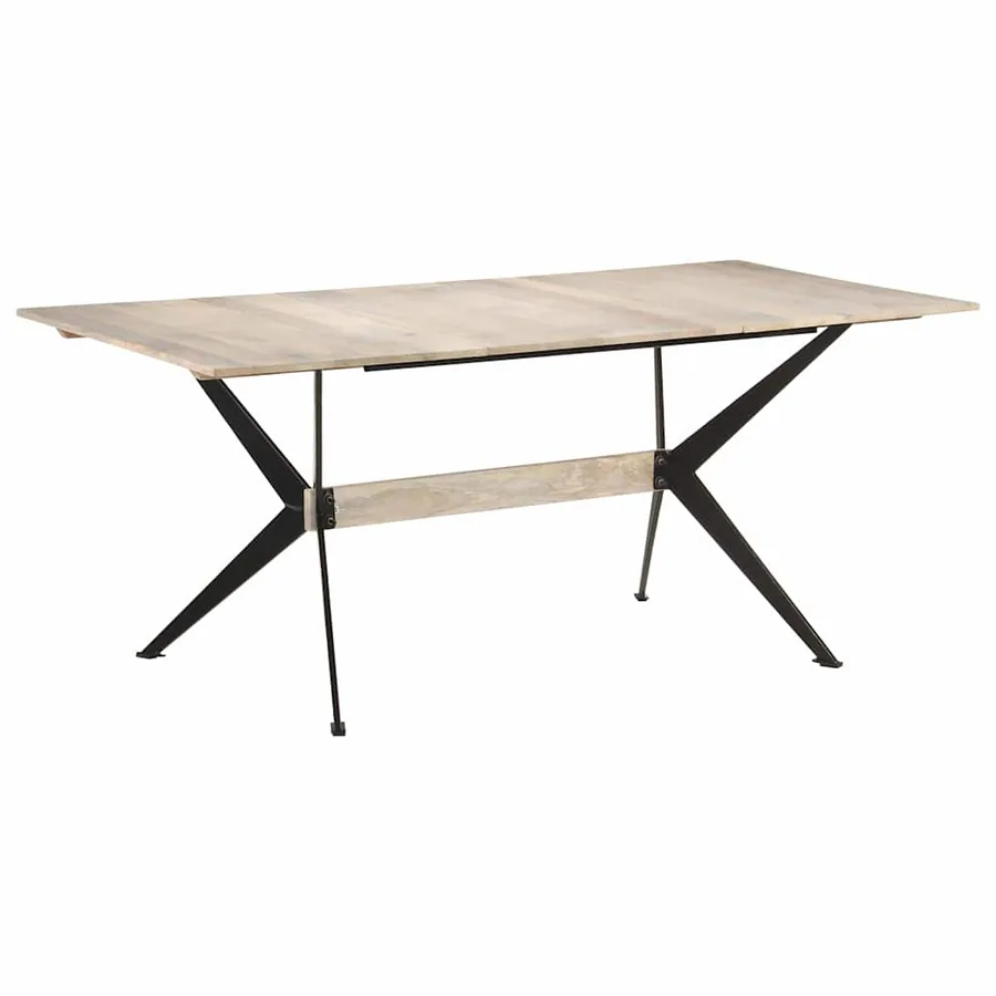 Table à manger 180x90x76 cm Bois de manguier massif - 8