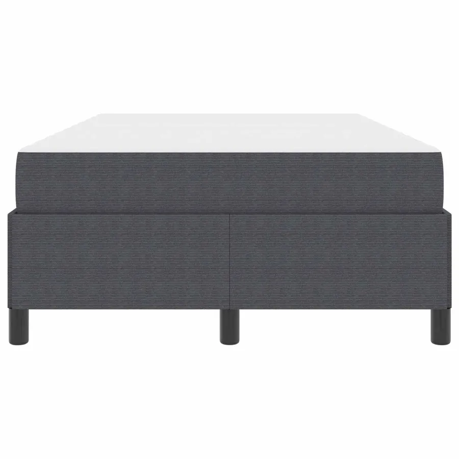 Cadre de lit avec matelas Gris foncé 120 x 200 cm tissu - 6