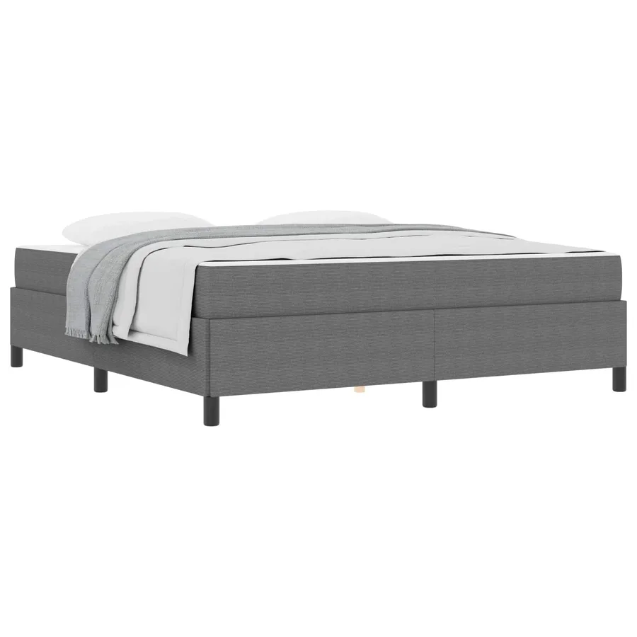 Cadre de lit avec matelas Gris clair 180 x 200 cm tissu - 2