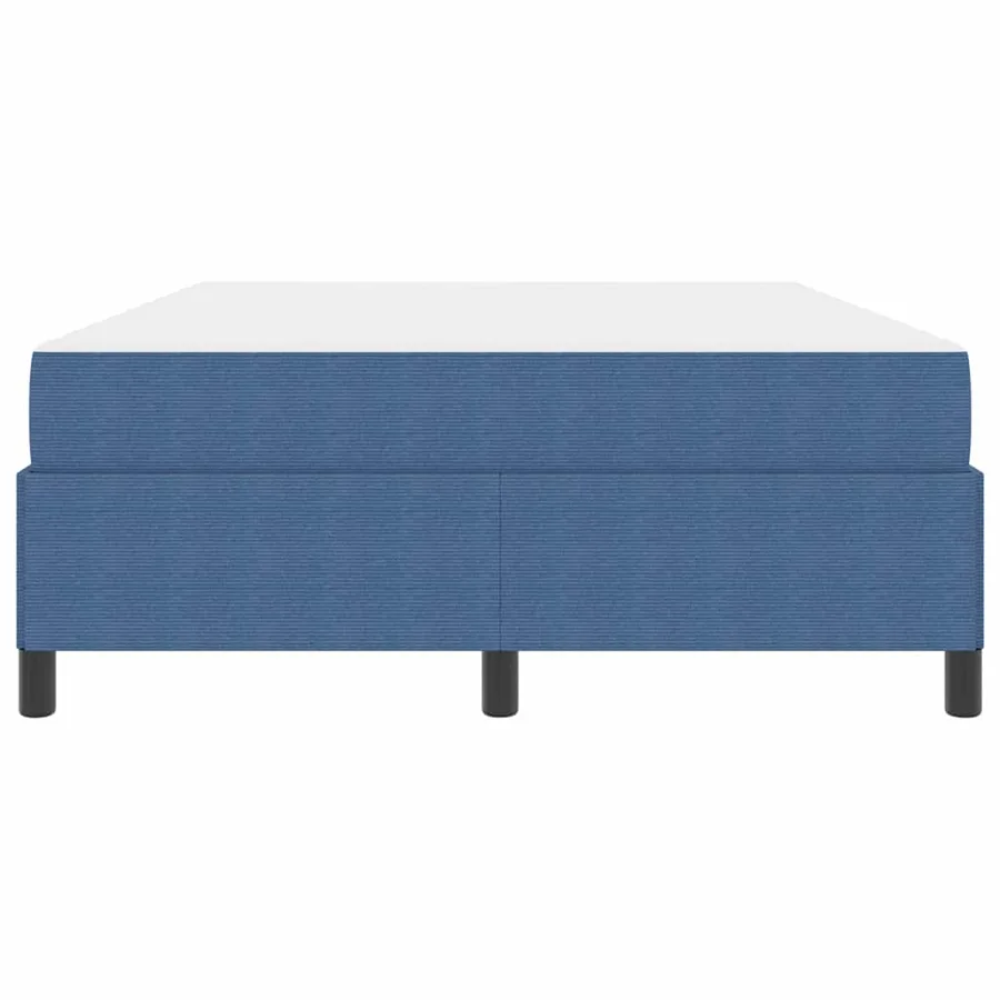 Cadre de lit avec matelas Bleu 140 x 200 cm tissu - 5
