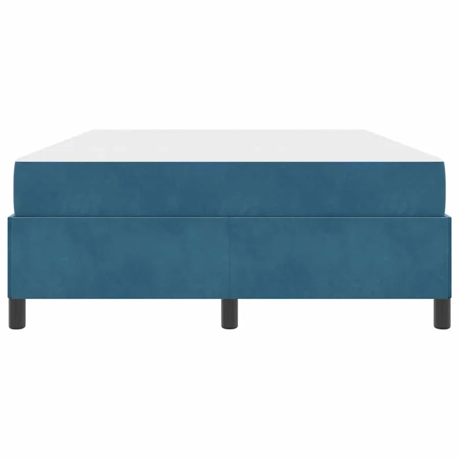 Cadre de lit avec matelas Bleu foncé 140 x 190 cm tissu - 7