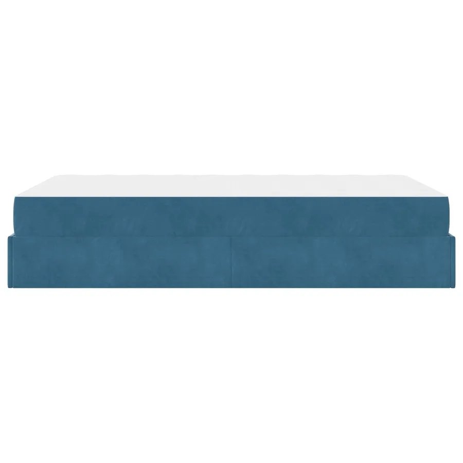 Cadre de lit avec matelas 2 pcs Bleu Velours - 7