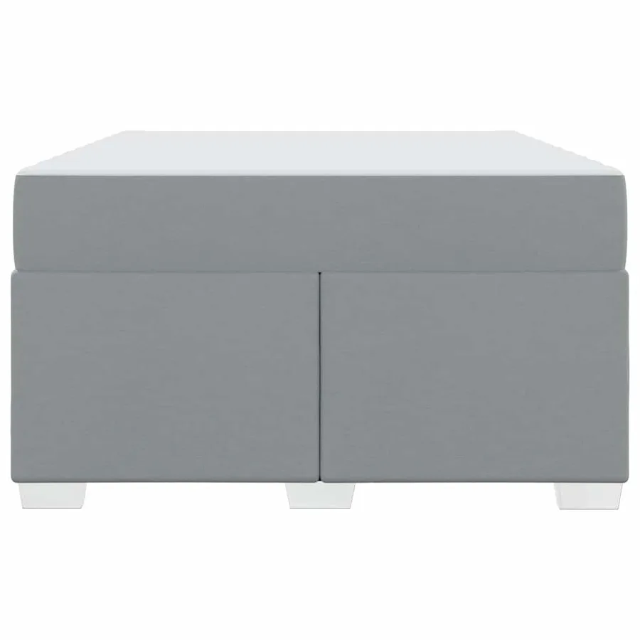 Cadre de lit avec matelas Gris clair 120 x 200 cm tissu - 5