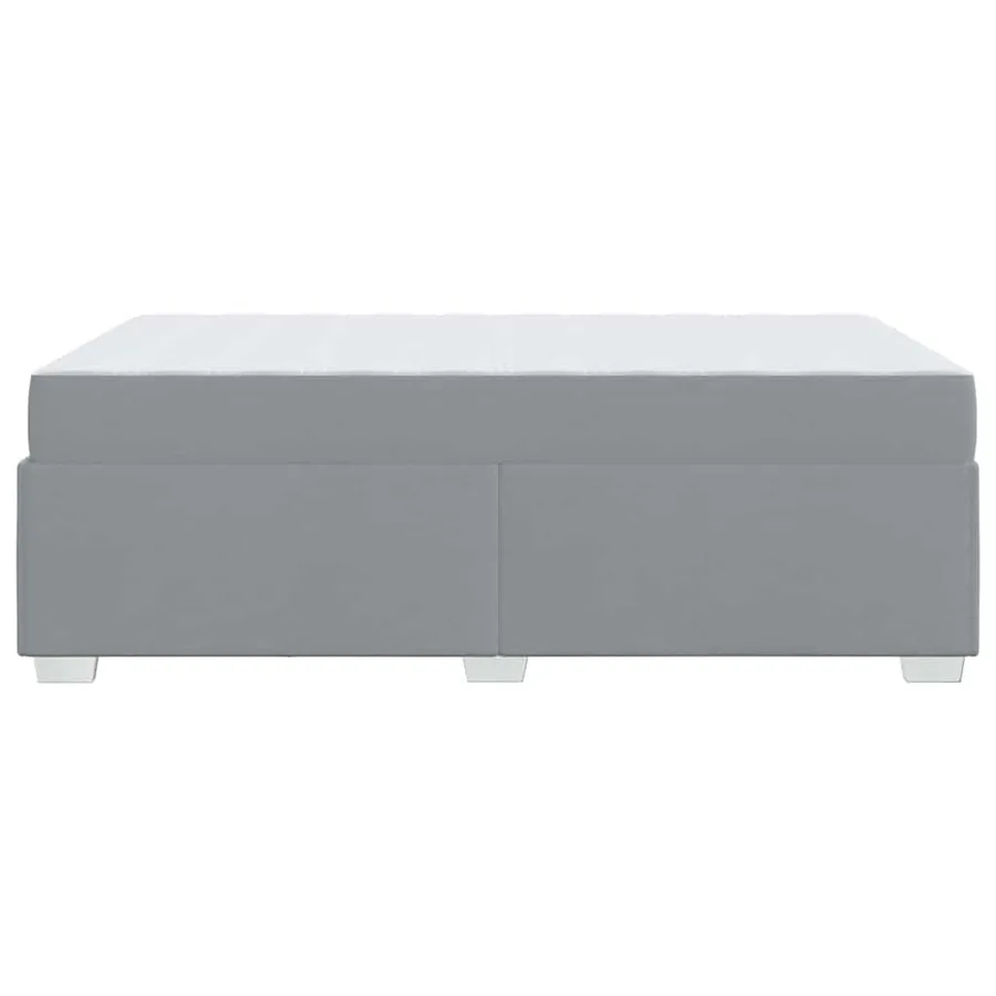 Cadre de lit avec matelas Gris clair 120 x 200 cm tissu - 6