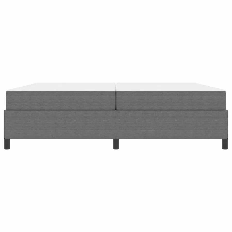 Cadre de lit avec matelas Gris clair 200 x 200 cm tissu - 5