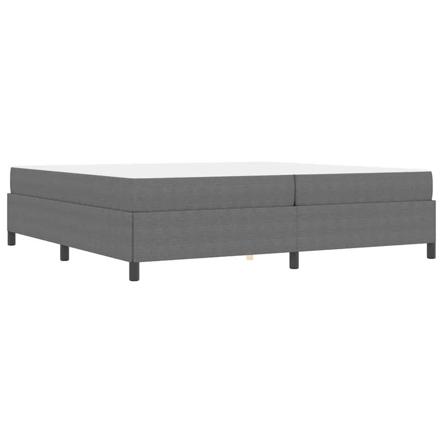 Cadre de lit avec matelas Gris clair 200 x 200 cm tissu - 7