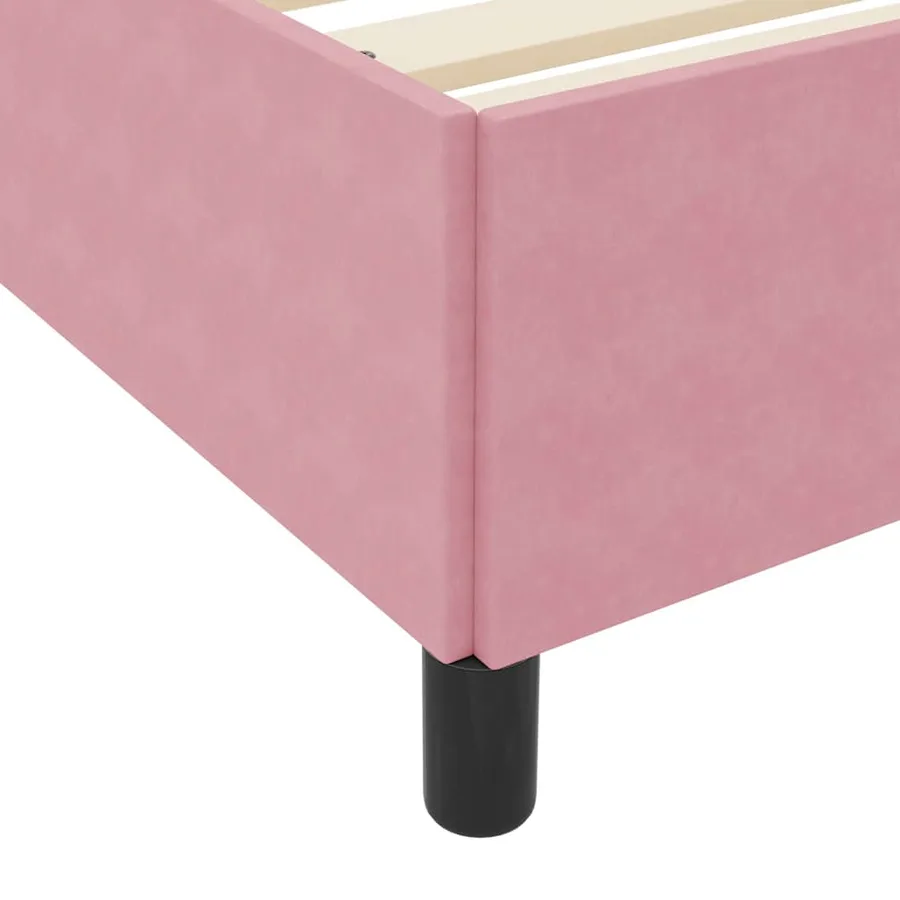 Cadre de lit avec matelas Rose 100 x 200 cm tissu - 8