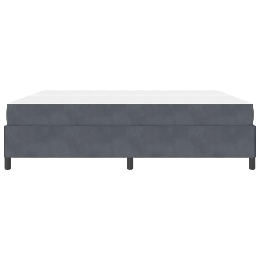 Cadre de lit avec matelas Gris foncé 200 x 200 cm tissu - 6