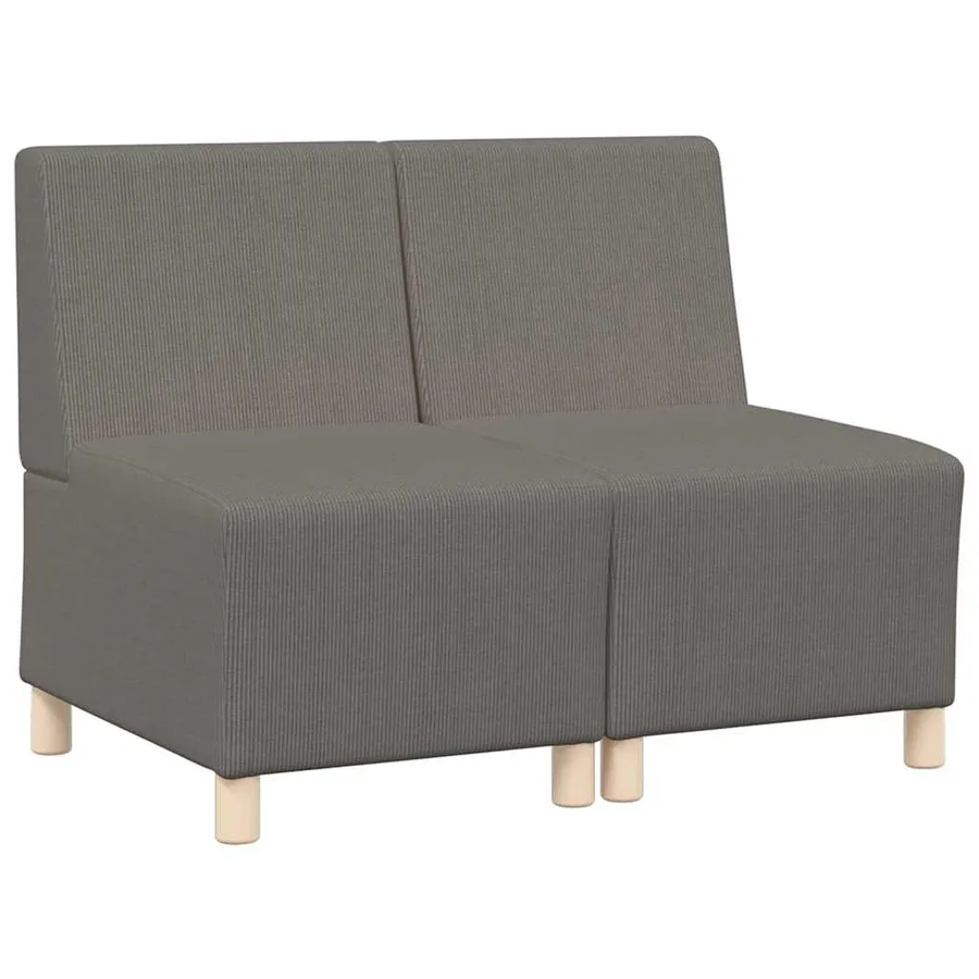Unité de Sofa Modulaire Sans Accoudoirs 2 pcs Gris clair - 2
