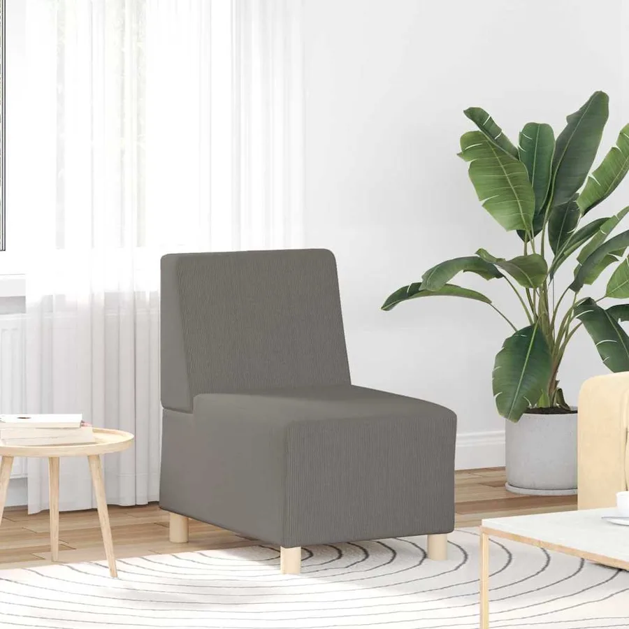 Unité de Sofa Modulaire Sans Accoudoirs 2 pcs Gris clair - 3
