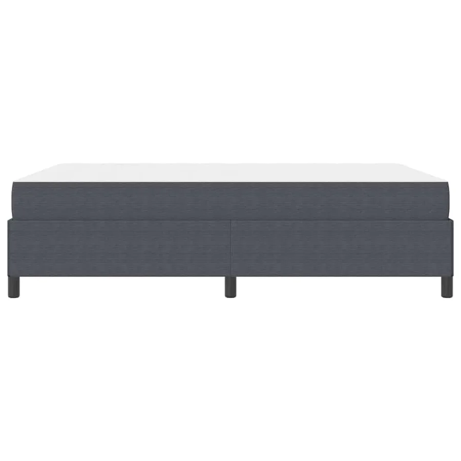 Cadre de lit avec matelas Gris foncé 140 x 190 cm tissu - 6