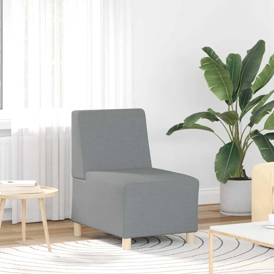 Unité de Sofa Modulaire Sans Accoudoirs 2 pcs Gris clair - 3