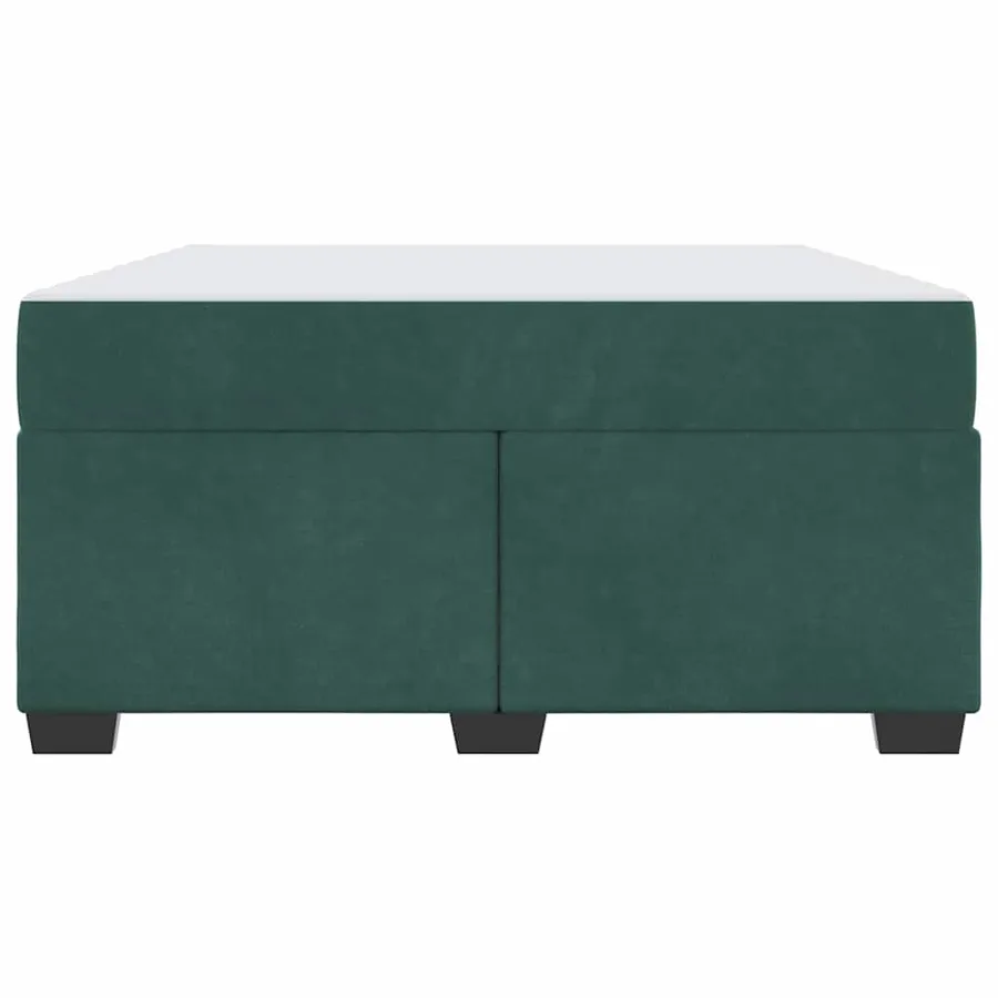 Cadre de lit avec matelas Vert foncé 160 x 200 cm tissu - 5