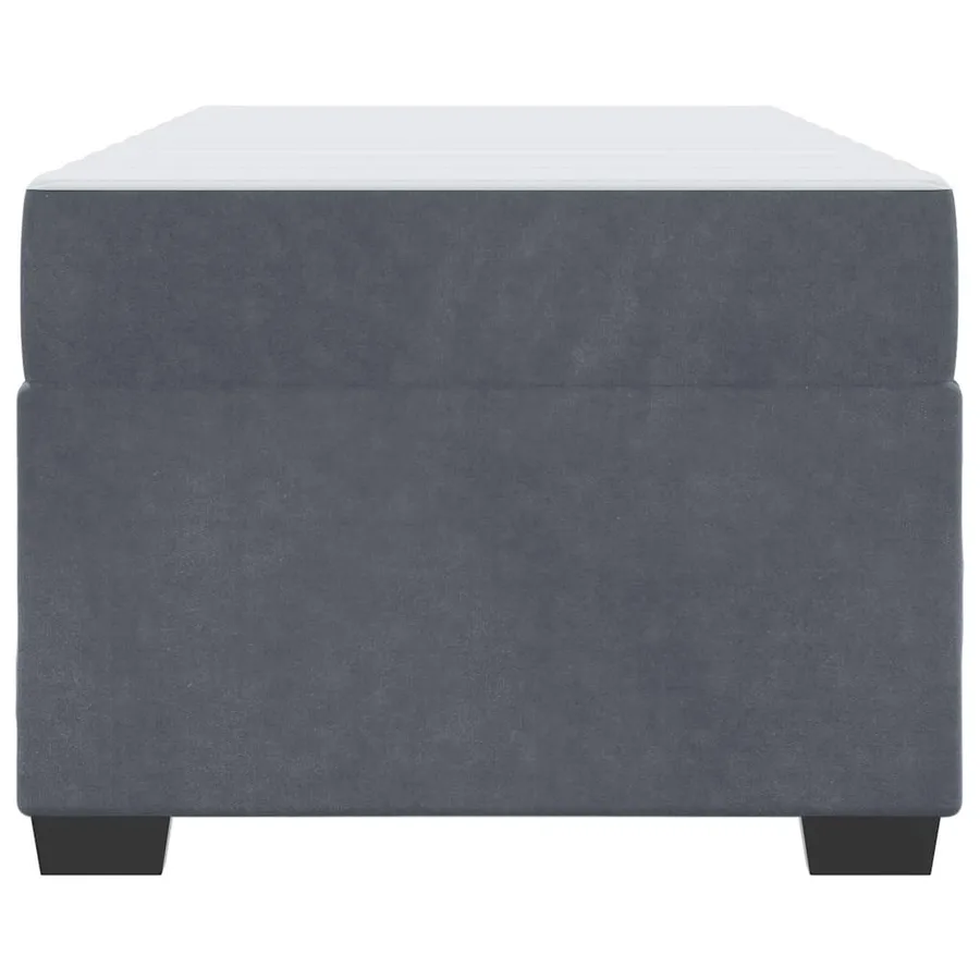 Cadre de lit avec matelas Gris foncé 100 x 200 cm tissu - 5