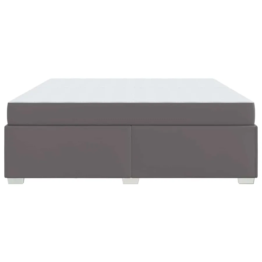 Cadre de lit avec matelas Gris 200 x 200 cm tissu - 6