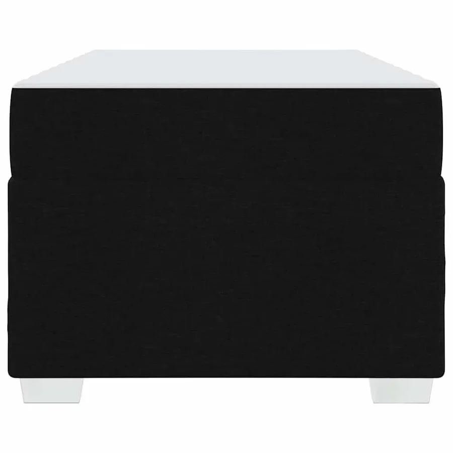 Cadre de lit avec matelas Noir 100 x 200 cm tissu - 5