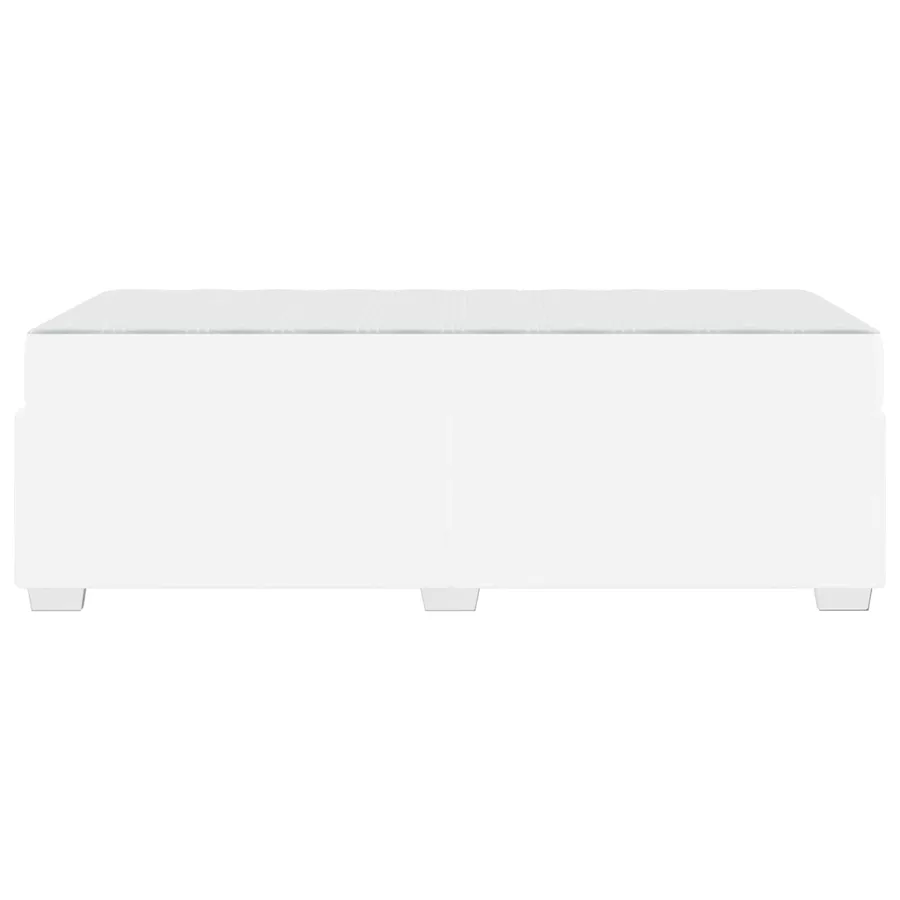 Cadre de lit avec matelas Blanc 100 x 200 cm tissu - 7
