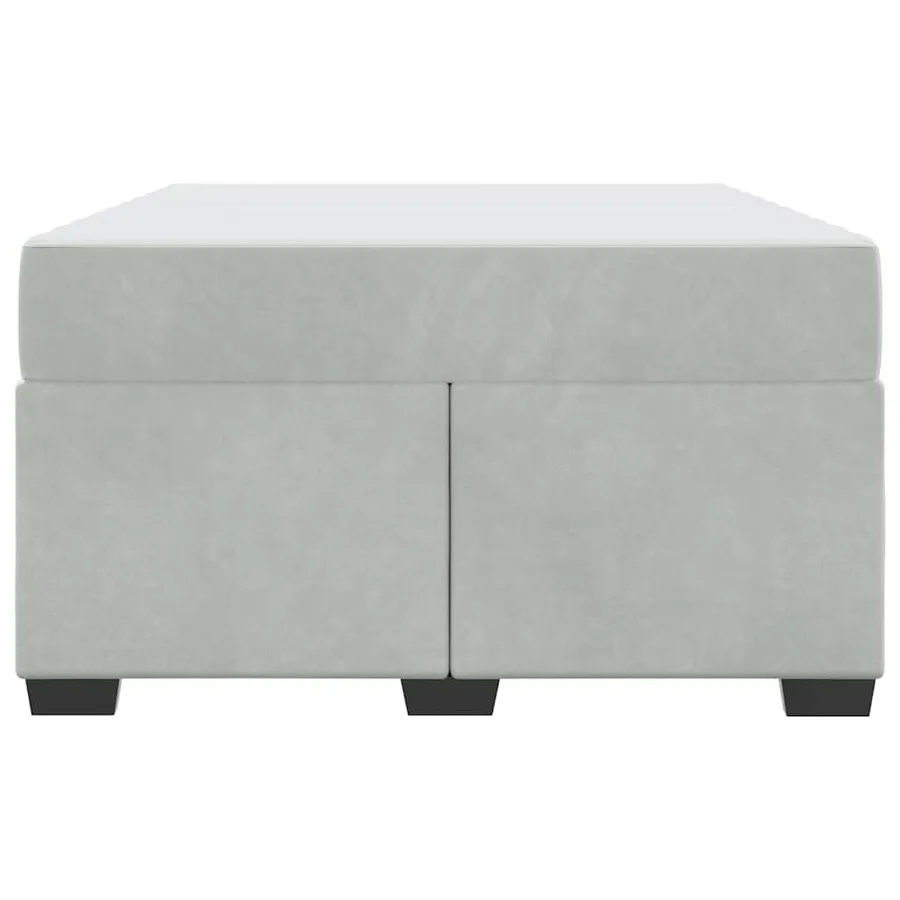 Cadre de lit avec matelas Gris clair 120 x 200 cm tissu - 5