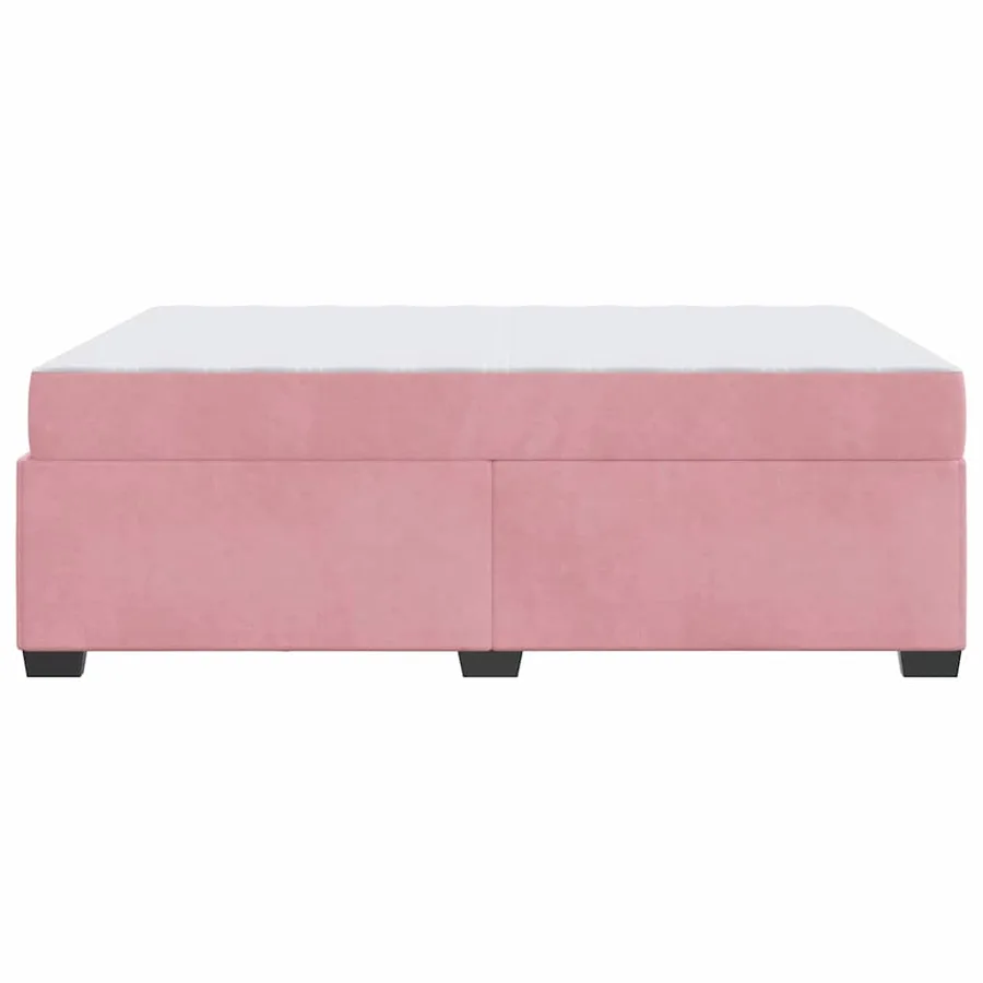 Cadre de lit avec matelas Rose 160 x 200 cm tissu - 6