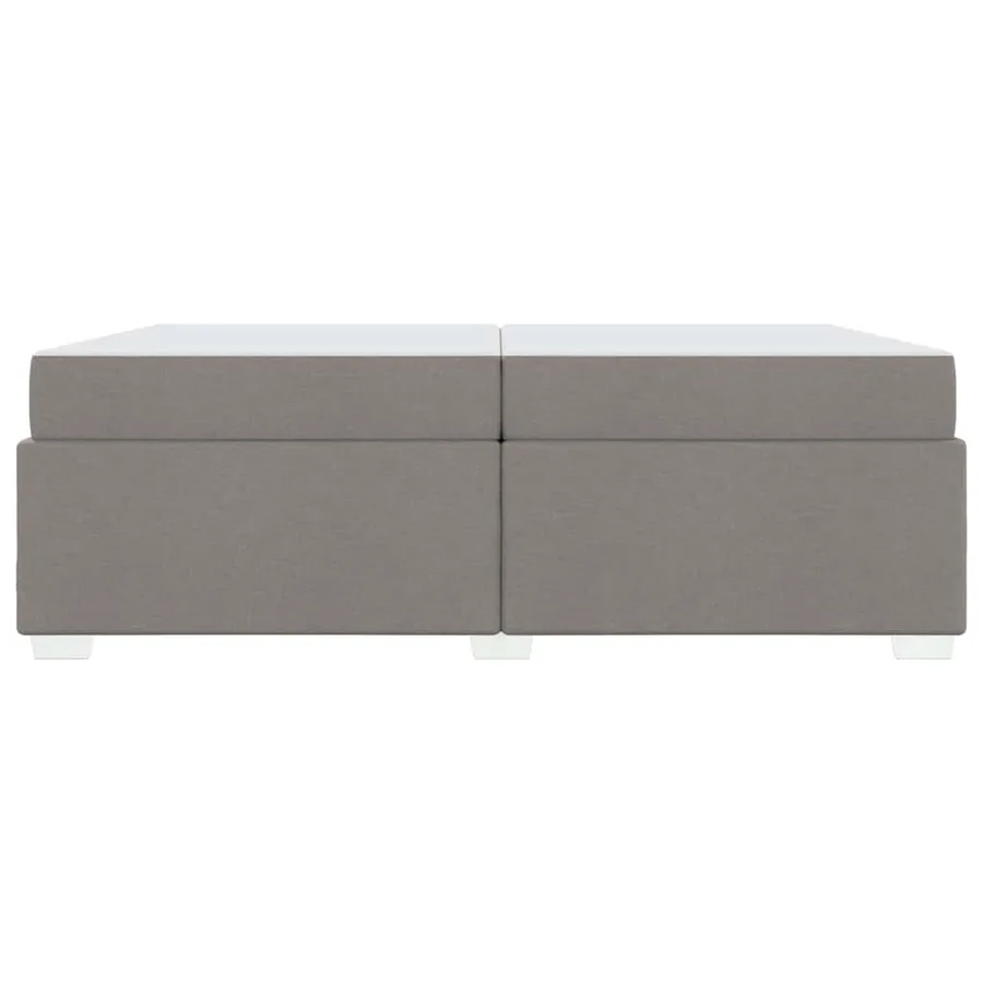 Cadre de lit avec matelas Taupe 200 x 200 cm tissu - 5