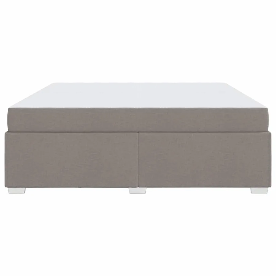 Cadre de lit avec matelas Taupe 200 x 200 cm tissu - 6