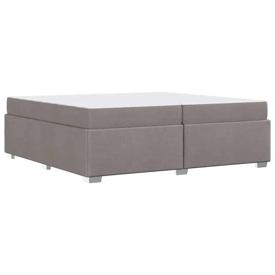 Cadre de lit avec matelas Taupe 200 x 200 cm tissu - 7