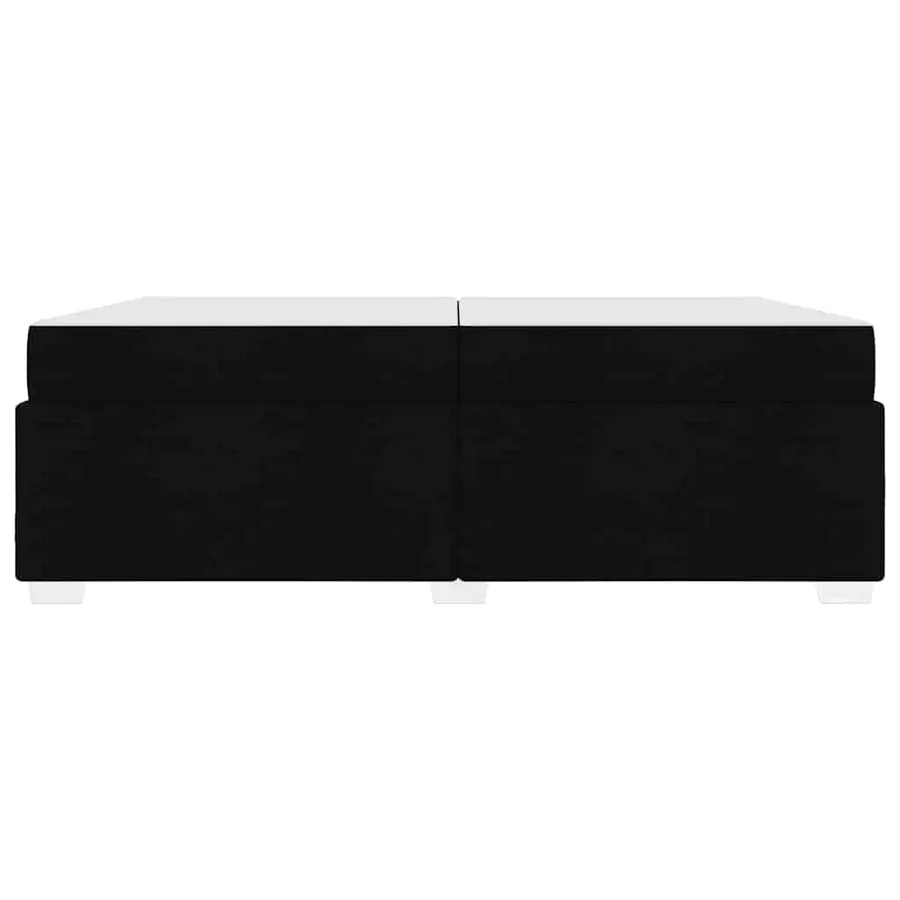 Cadre de lit avec matelas Noir 200 x 200 cm tissu - 5