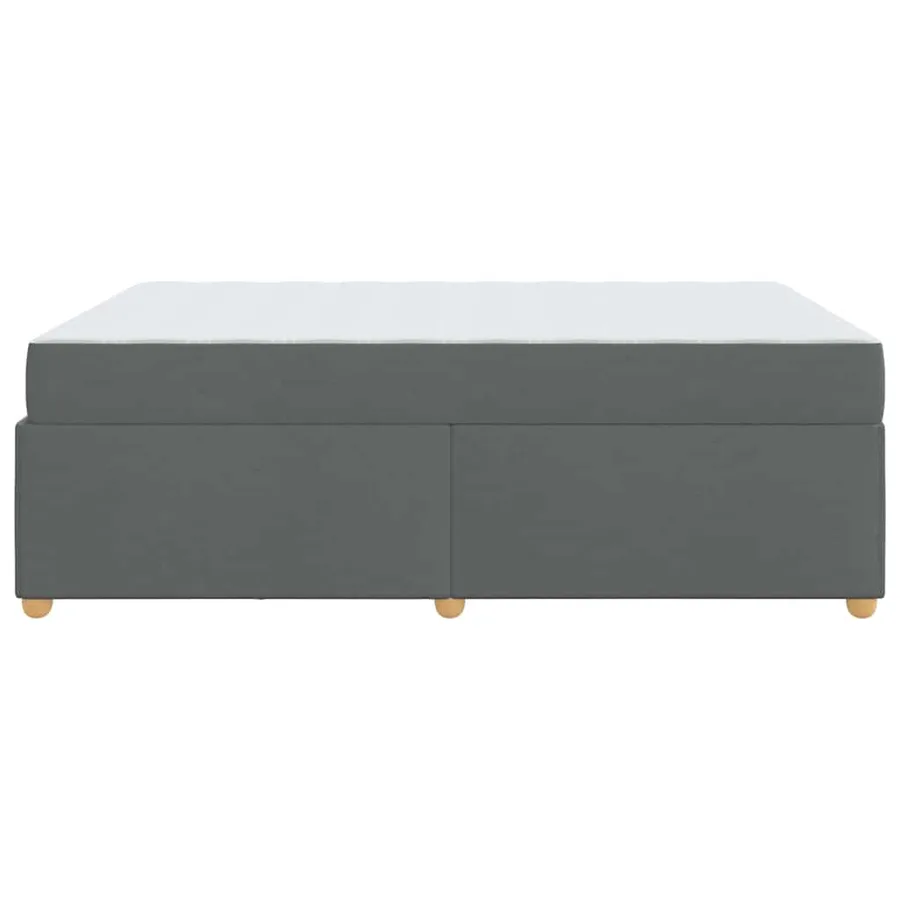 Cadre de lit avec matelas Gris foncé 140 x 200 cm tissu - 6