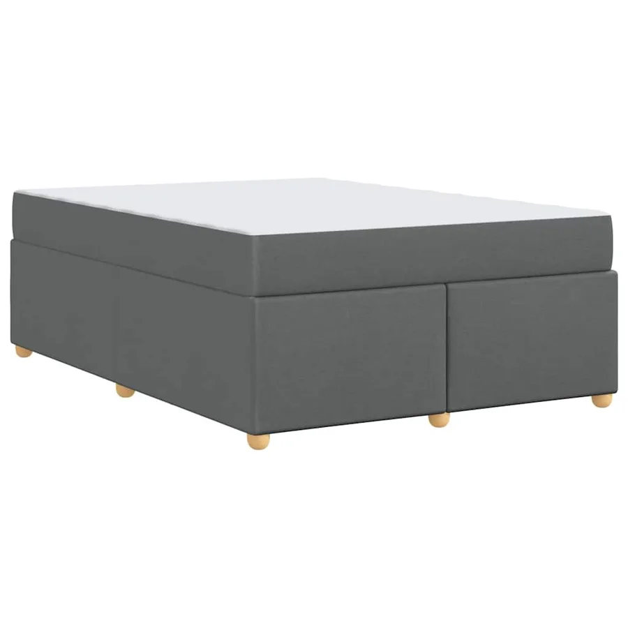 Cadre de lit avec matelas Gris foncé 140 x 200 cm tissu - 7
