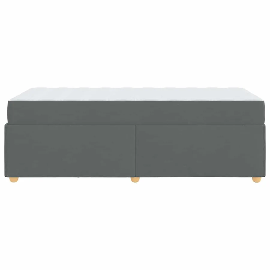 Cadre de lit avec matelas Gris foncé 90 x 200 cm tissu - 6